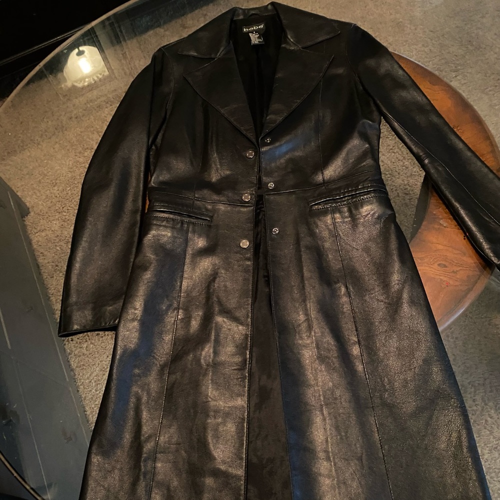 BEBE Women’s Leather Coat